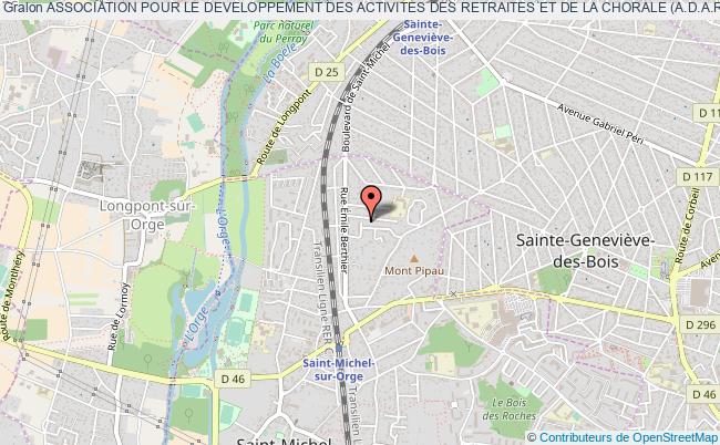 plan association Association Pour Le Developpement Des Activites Des Retraites Et De La Chorale (a.d.a.r.c) Saint-Michel-sur-Orge