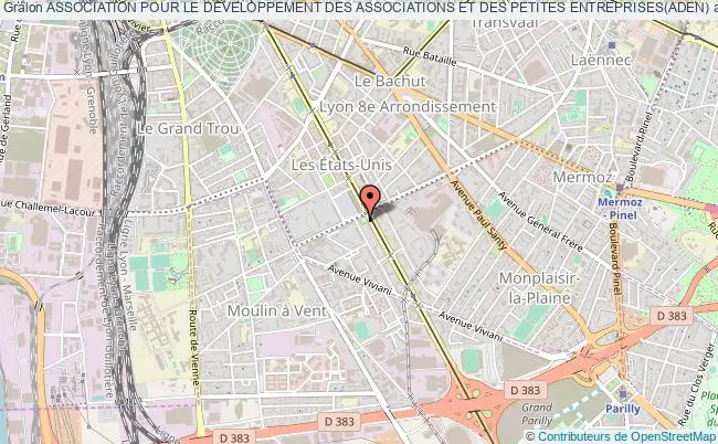 plan association Association Pour Le Developpement Des Associations Et Des Petites Entreprises(aden) Lyon 8e Arrondissement