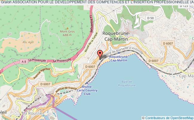 plan association Association Pour Le Developpement Des Competences Et L'insertion Professionnelle (a.d.c.p.i.) Roquebrune-Cap-Martin