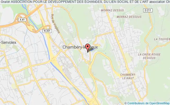 plan association Association Pour Le DÉveloppement Des Échanges, Du Lien Social Et De L'art Chambéry