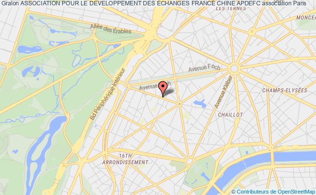 plan association Association Pour Le Developpement Des Echanges France Chine Apdefc Paris 16e