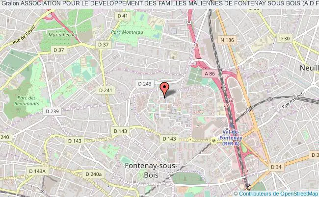 plan association Association Pour Le Developpement Des Familles Maliennes De Fontenay Sous Bois (a.d.f.m.f.) Fontenay-sous-Bois