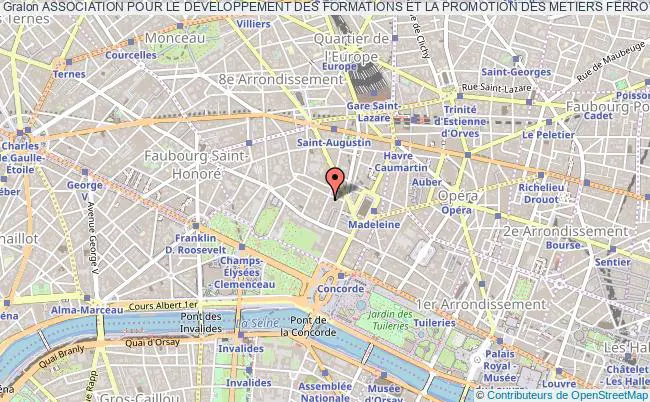 plan association Association Pour Le Developpement Des Formations Et La Promotion Des Metiers Ferroviaires Paris