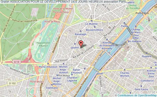 plan association Association Pour Le Developpement Des Jours Heureux Paris