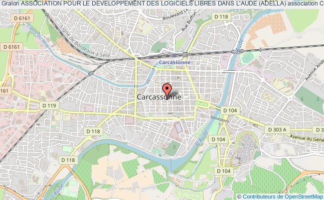plan association Association Pour Le Developpement Des Logiciels Libres Dans L'aude (adella) Carcassonne