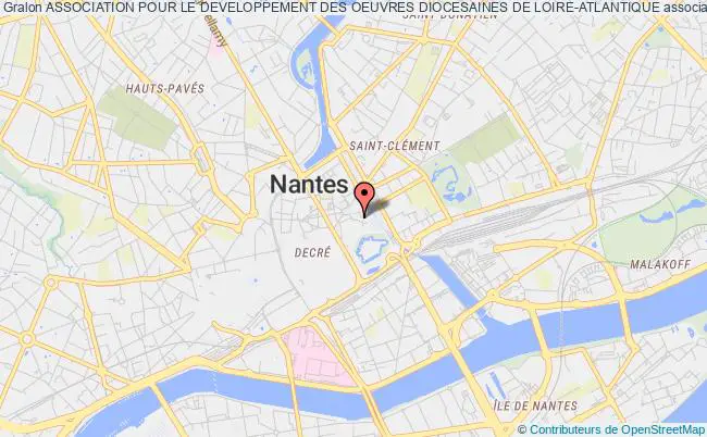 plan association Association Pour Le Developpement Des Oeuvres Diocesaines De Loire-atlantique Nantes