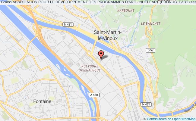 plan association Association Pour Le Developpement Des Programmes D'arc - Nucleart (pronucleart) Grenoble
