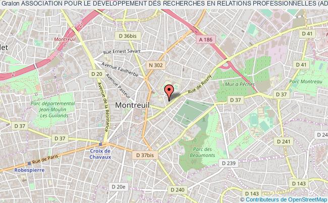 plan association Association Pour Le DÉveloppement Des Recherches En Relations Professionnelles (adrrp) Montreuil