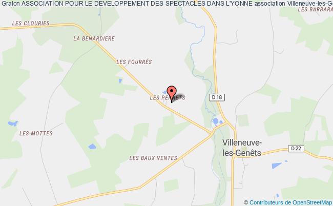 plan association Association Pour Le Developpement Des Spectacles Dans L'yonne Villeneuve-les-Genêts