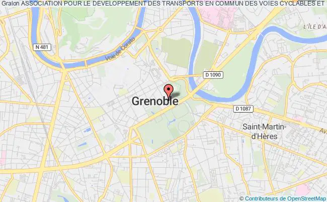plan association Association Pour Le Developpement Des Transports En Commun Des Voies Cyclables Et Pietonnes Dans La Region Grenobloise Grenoble