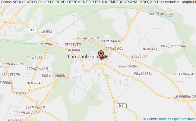 plan association Association Pour Le Developpement Du Boulkiemde (burkina Faso) A D B Lampaul-Guimiliau