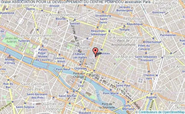 plan association Association Pour Le Developpement Du Centre Pompidou Paris
