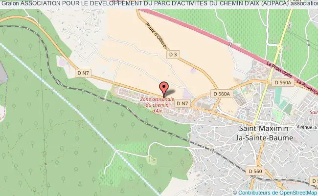 plan association Association Pour Le Developpement Du Parc D'activites Du Chemin D'aix (adpaca) Saint-Maximin-la-Sainte-Baume
