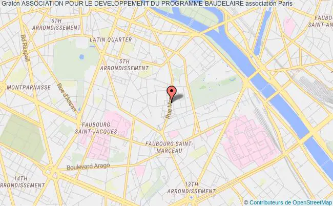 plan association Association Pour Le Developpement Du Programme Baudelaire Paris