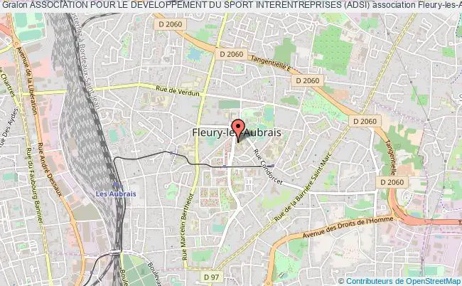 plan association Association Pour Le Developpement Du Sport Interentreprises (adsi) Fleury-les-Aubrais
