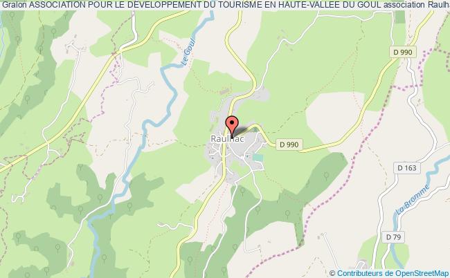 plan association Association Pour Le Developpement Du Tourisme En Haute-vallee Du Goul Raulhac