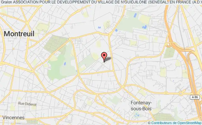 plan association Association Pour Le Developpement Du Village De N'guidjilone (senegal) En France (a.d.v.n) Montreuil