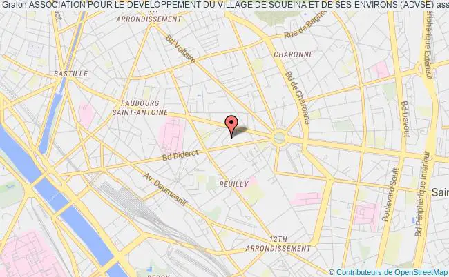 plan association Association Pour Le Developpement Du Village De Soueina Et De Ses Environs (advse) Paris
