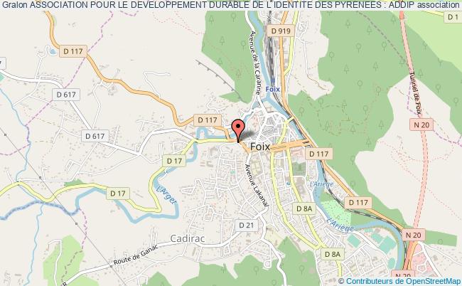 plan association Association Pour Le Developpement Durable De L Identite Des Pyrenees : Addip Foix