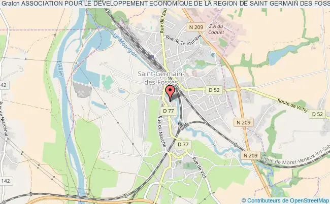 plan association Association Pour Le Developpement Economique De La Region De Saint Germain Des Fosses Saint-Germain-des-Fossés