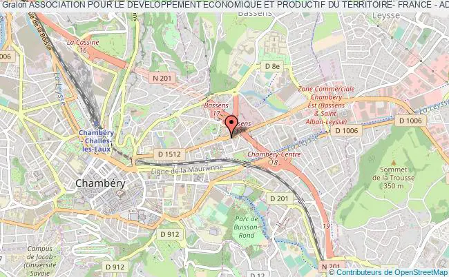 plan association Association Pour Le Developpement Economique Et Productif Du Territoire- France - Adept- France Chambéry