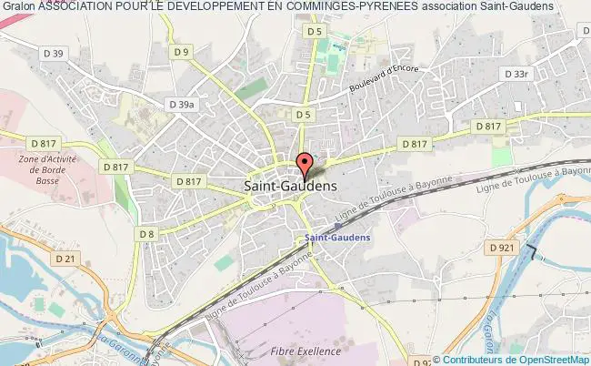 plan association Association Pour Le Developpement En Comminges-pyrenees Saint-Gaudens