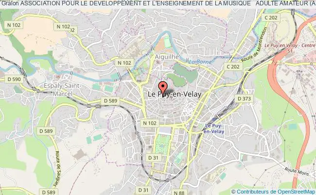 plan association Association Pour Le Developpement Et L'enseignement De La Musique   Adulte Amateur (adema) Le    Puy-en-Velay