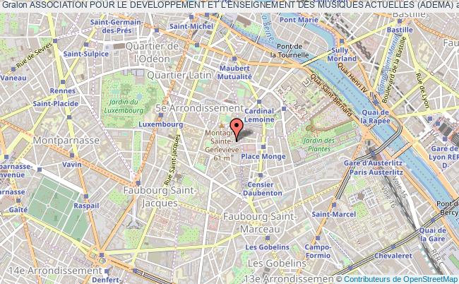 plan association Association Pour Le Developpement Et L'enseignement Des Musiques Actuelles (adema) Paris 5e