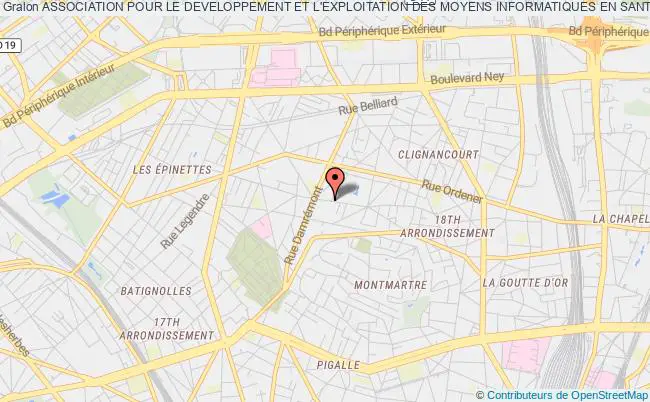 plan association Association Pour Le Developpement Et L'exploitation Des Moyens Informatiques En Sante Au Travail (a.d.e.m.i.s.t) Paris