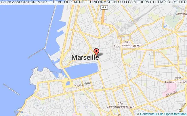 plan association Association Pour Le Developpement Et L'information Sur Les Metiers Et L'emploi (metierama-adime) Marseille
