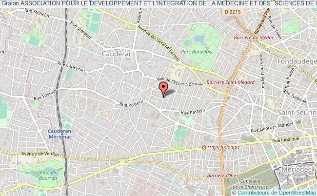 plan association Association Pour Le Developpement Et L'integration De La Medecine Et Des  Sciences De La Nature En Aquitaine Bordeaux