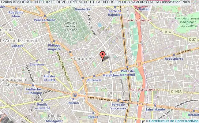 plan association Association Pour Le Developpement Et La Diffusion Des Savoirs (adda) PARIS
