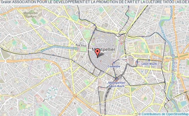 plan association Association Pour Le Developpement Et La Promotion De L'art Et La Culture Tatoo (as.de.pro) Montpellier