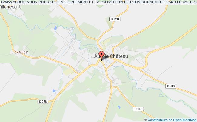 plan association Association Pour Le Developpement Et La Promotion De L'environnement Dans Le Val D'authie (a.d.p.e.v.a) Auxi-le-Château