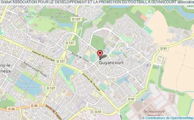plan association Association Pour Le Developpement Et La Promotion Du Football A Guyancourt Guyancourt