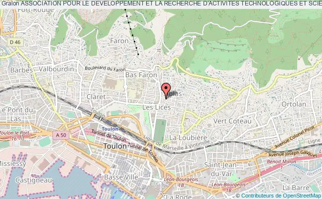 plan association Association Pour Le Developpement Et La Recherche D'activites Technologiques Et Scientifiques (adrats) Toulon