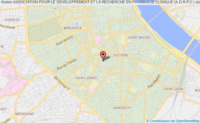 plan association Association Pour Le Developpement Et La Recherche En Pharmacie Clinique (a.d.r.p.c.) Bordeaux