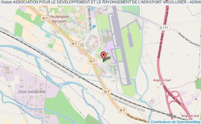 plan association Association Pour Le Developpement Et Le Rayonnement De L'aeroport Vauclusien - Adrav Montfavet