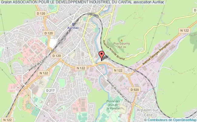 plan association Association Pour Le Developpement Industriel Du Cantal Aurillac