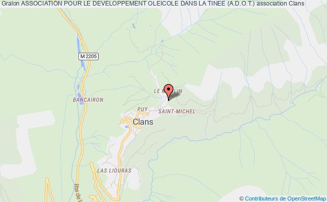 plan association Association Pour Le Developpement Oleicole Dans La Tinee (a.d.o.t.) Clans