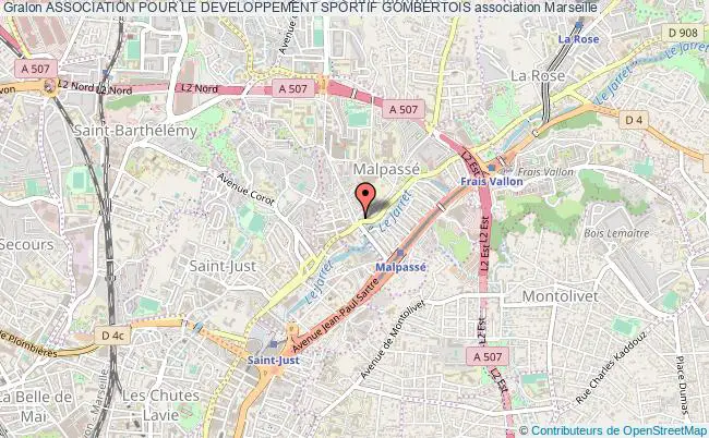 plan association Association Pour Le Developpement Sportif Gombertois Marseille