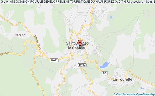 plan association Association Pour Le Developpement Touristique Du Haut-forez (a.d.t.h.f.) Saint-Bonnet-le-Château