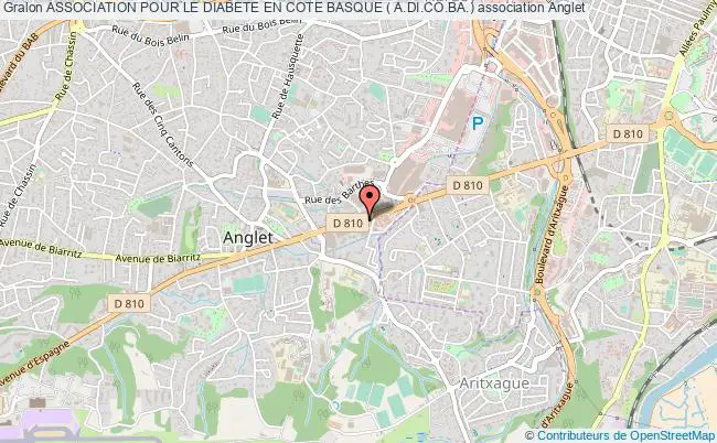 plan association Association Pour Le Diabete En Cote Basque ( A.di.co.ba.) Anglet