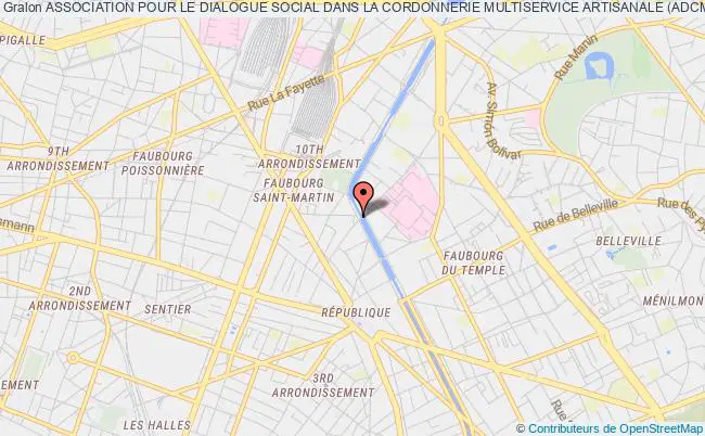 plan association Association Pour Le Dialogue Social Dans La Cordonnerie Multiservice Artisanale (adcmsa) Paris