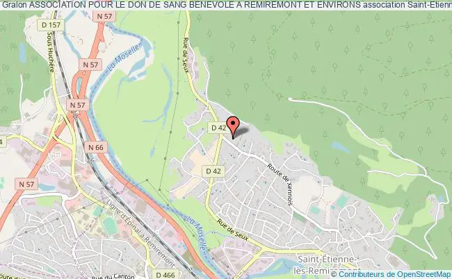 plan association Association Pour Le Don De Sang Benevole A Remiremont Et Environs Saint-Étienne-lès-Remiremont