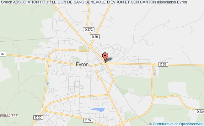 plan association Association Pour Le Don De Sang Benevole D'evron Et Son Canton Évron