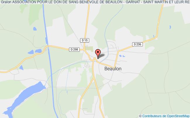 plan association Association Pour Le Don De Sang Benevole De Beaulon - Garnat - Saint Martin Et Leur Region Beaulon