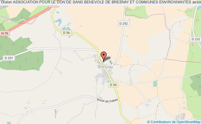 plan association Association Pour Le Don De Sang Benevole De Bresnay Et Communes Environnantes Bresnay