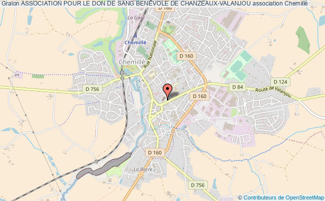 plan association Association Pour Le Don De Sang Benevole De Chanzeaux-valanjou Chemillé-en-Anjou