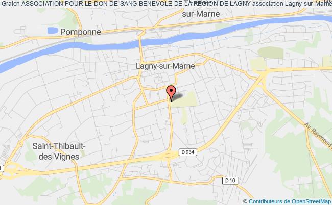 plan association Association Pour Le Don De Sang Benevole De La Region De Lagny Lagny-sur-Marne